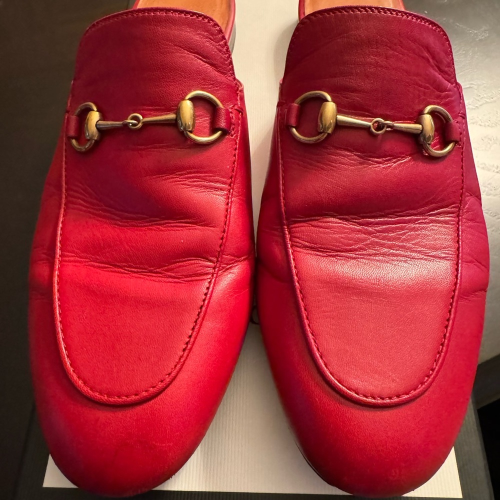 Gucci horsebit -detailed leather slippers